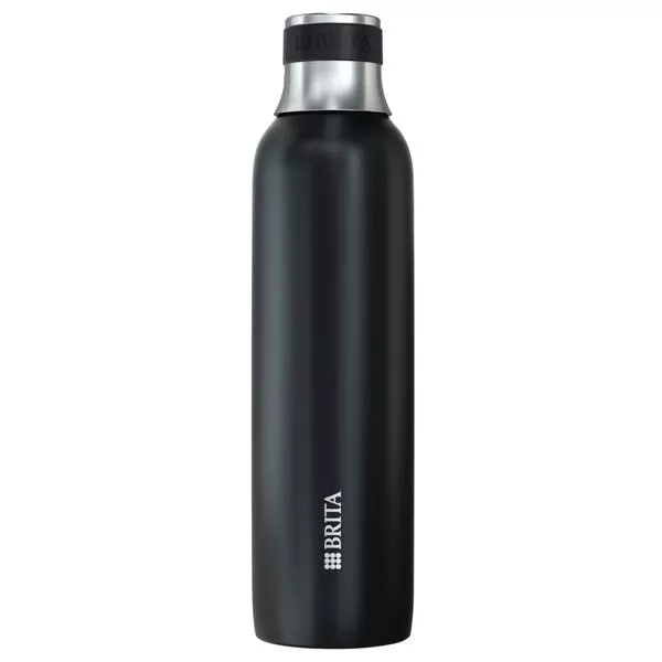 Edelstahlflasche schwarz für sodaTRIO Wassersprudler 0,65l
