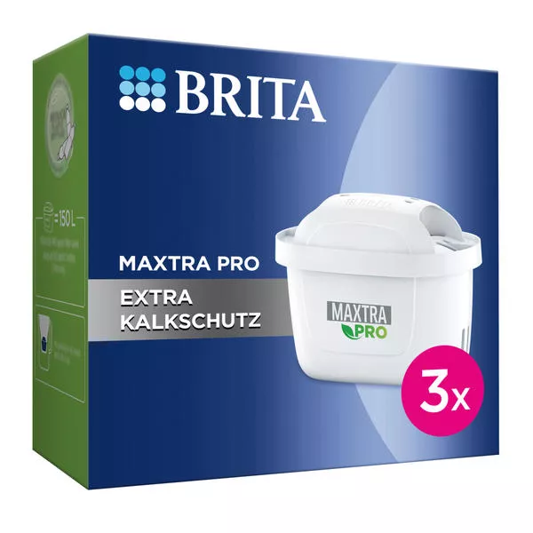 Cartuccia filtrante per l’acqua MAXTRA PRO con protezione extra contro
<br />il calcare – pack 3