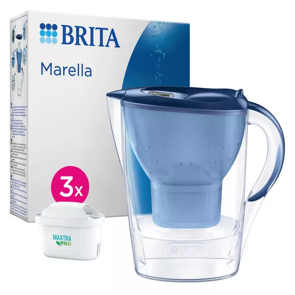 Wasserfilter Marella blau 2,4l inkl. 3x MAXTRA PRO All-in-1 Kartusche