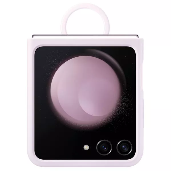Galaxy Z Flip5 Silikon-Cover Case con anello, Lavender