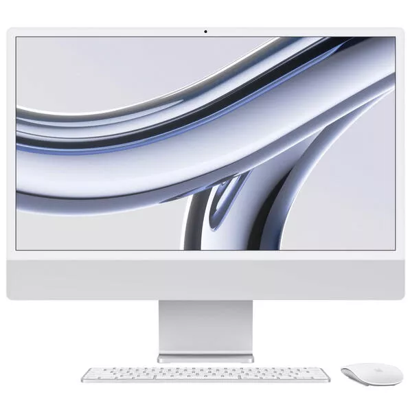 iMac 2023 Silver [24\", M3 Chip, 8-core CPU, 8-core GPU, 8 GB RAM, 256 GB SSD, MQR93SM/A]