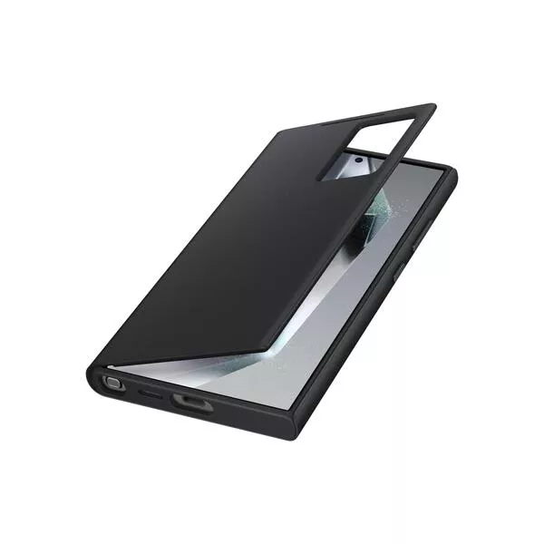 Galaxy S24 Ultra Book-Cover Smart View Wallet Case, Black