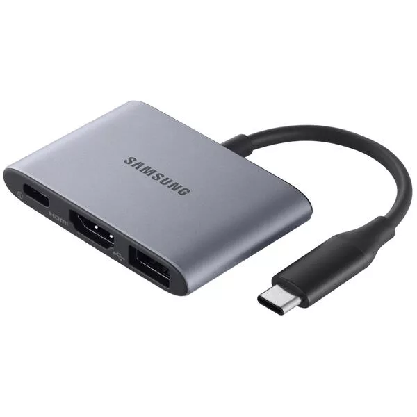Adattatore multiplo da USB-C a HDMI 4k, USB-A, USB-C, argento