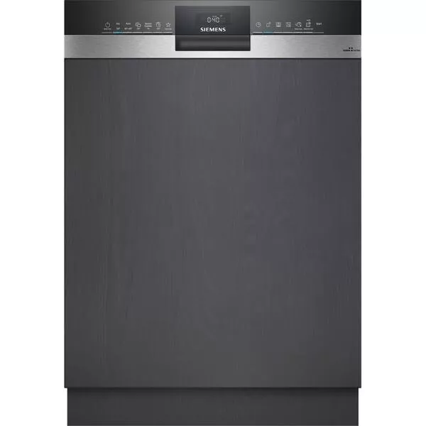iQ300, Lave-vaisselle semi-intégré, 60 cm, acier inoxydable SN53ES01AH