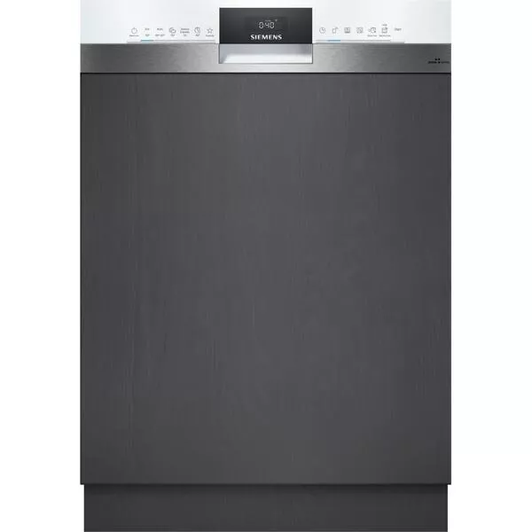 iQ300, Lave-vaisselle semi-intégré, 60 cm, blanc SN53EW01AH