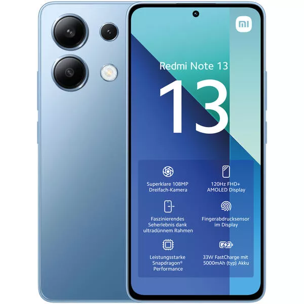 Redmi Note 13 - 256 GB, Blue, 6.67\'\', 108 MP, 4G