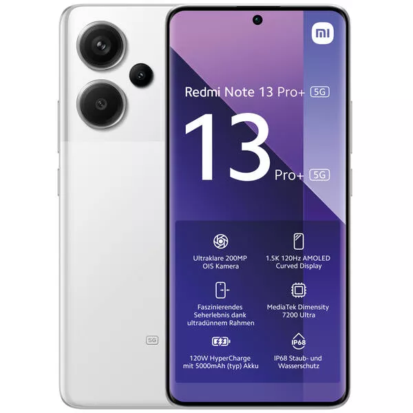 Redmi Note 13 Pro+ - 256 GB, White, 6.67\'\', 200 MP, 5G