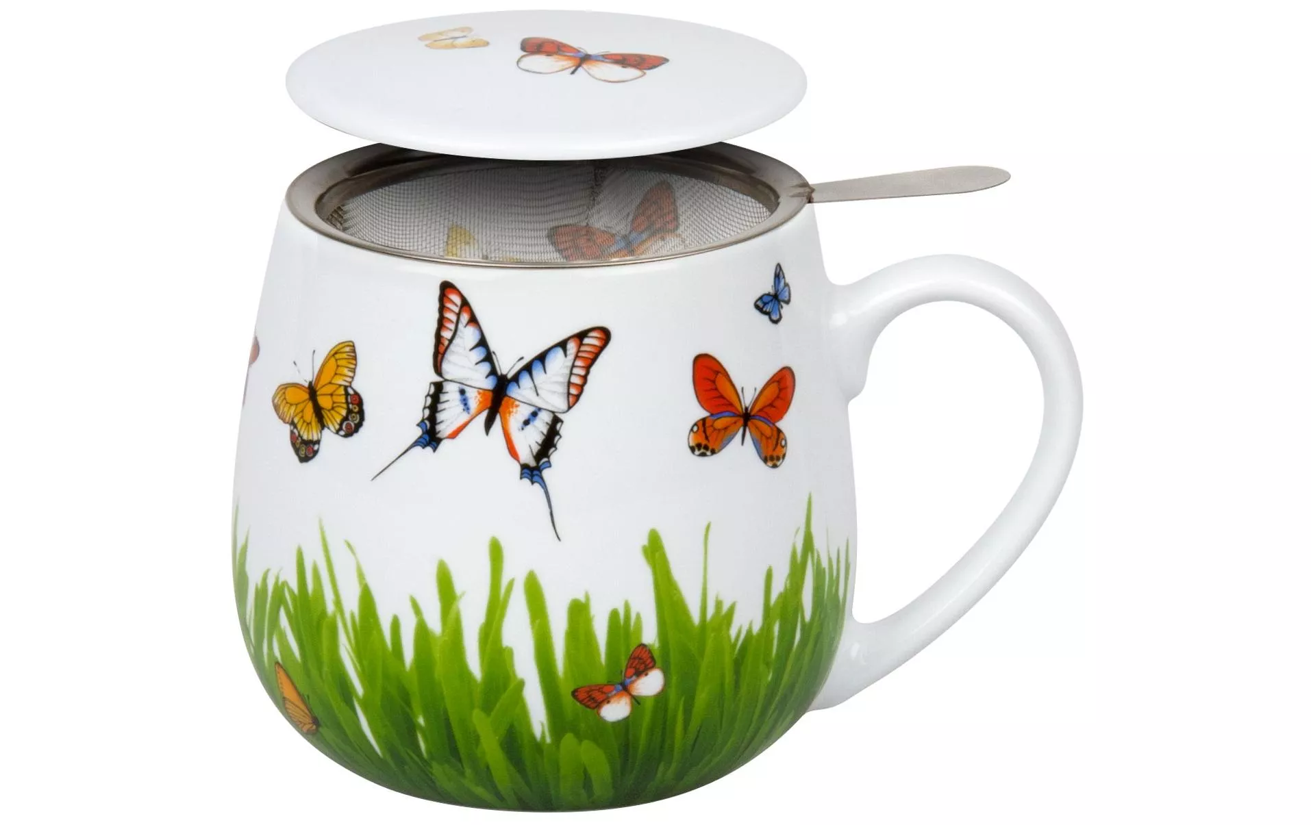 Tasse à thé Prairie aux papillons 420 ml, 1 Pièce/s, Blanc
