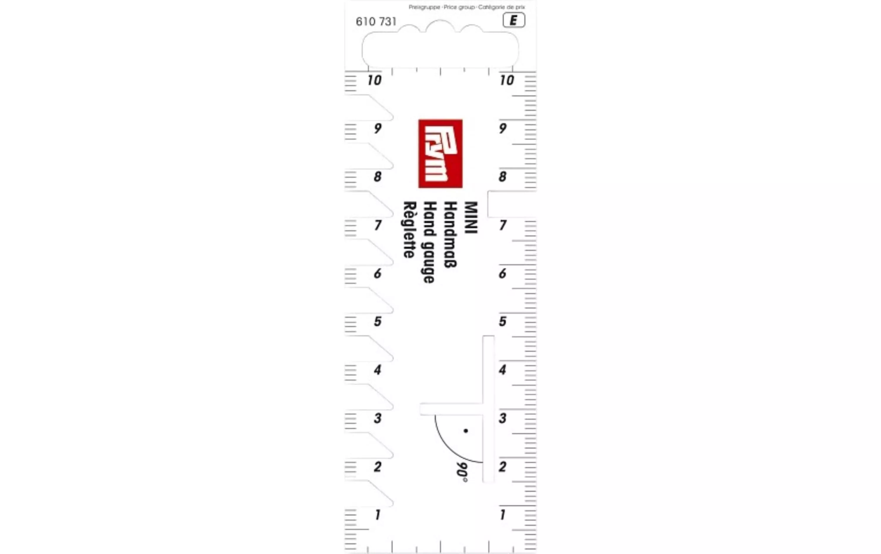 Règle de mesure pour couture Mini 10 cm, Blanc