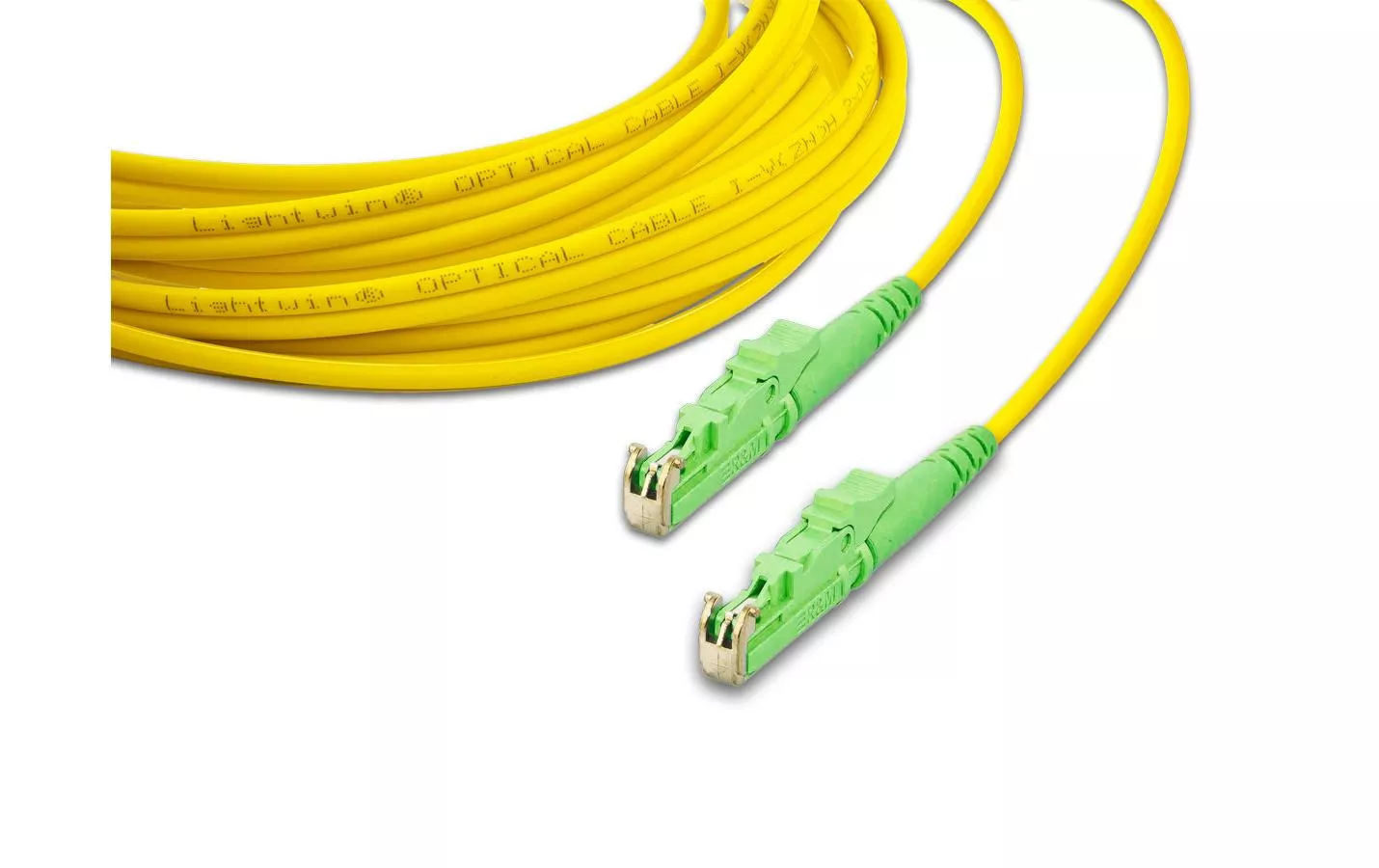 Câble patch à fibre optique E2/APC-E2/APC, Simplex, 15m
