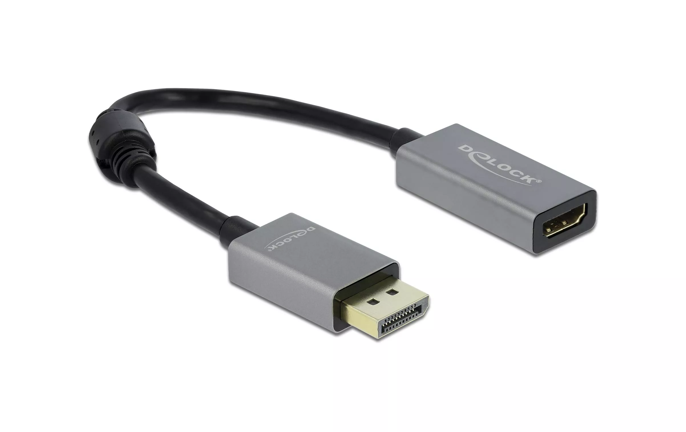Adattatore Delock DisplayPort 1.4 - HDMI, 4k 60Hz, HDR nero