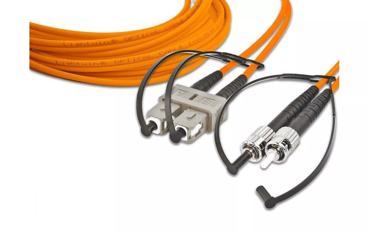 Câble patch à fibre optique SC-ST, Multimode, OM2, 10 m
