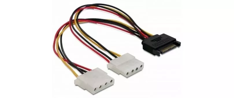 Câble électrique en Y SATA - 2x Molex 20 cm