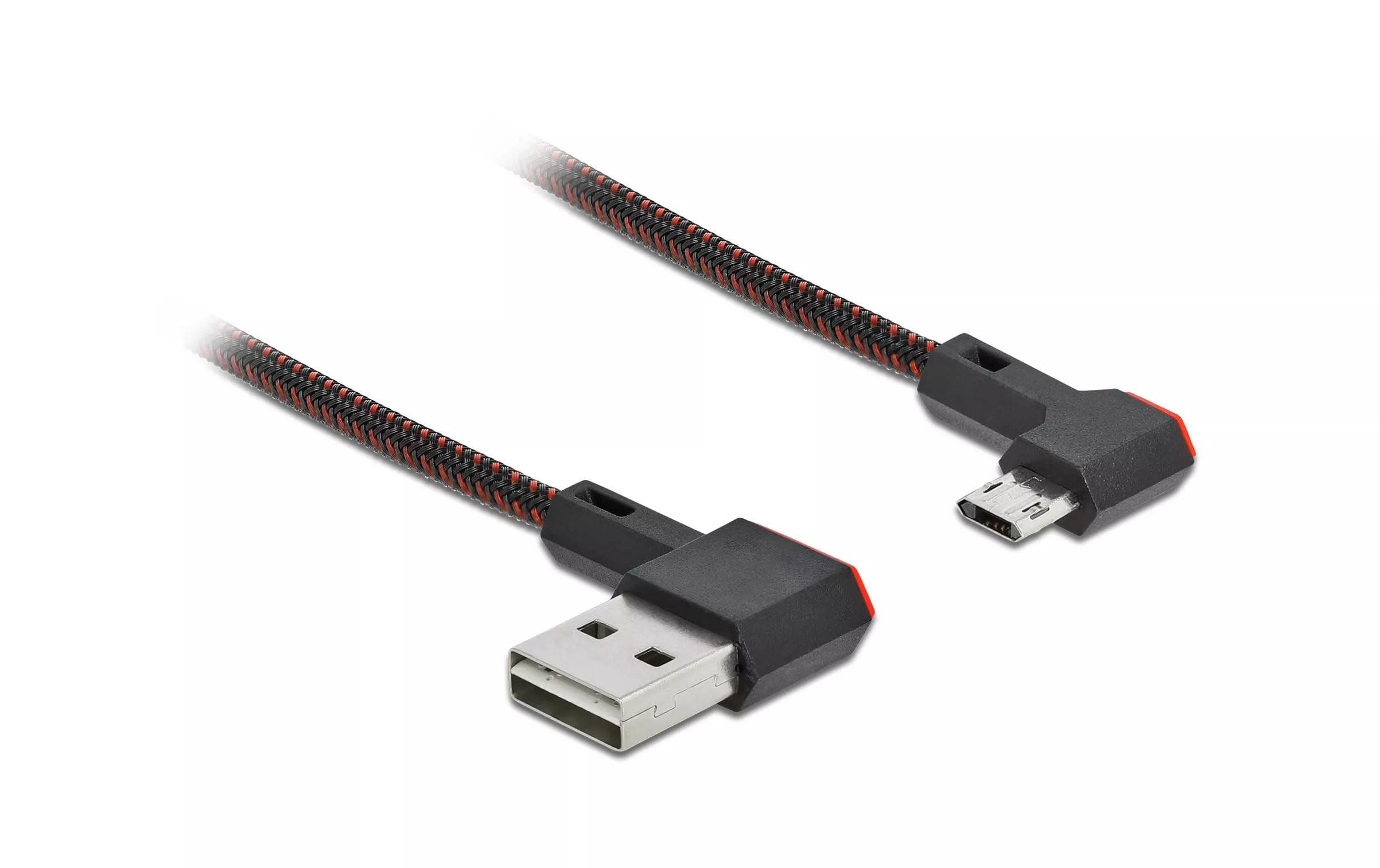 Câble USB 2.0 EASY-USB, coudé USB A - Micro-USB B 0.2 m