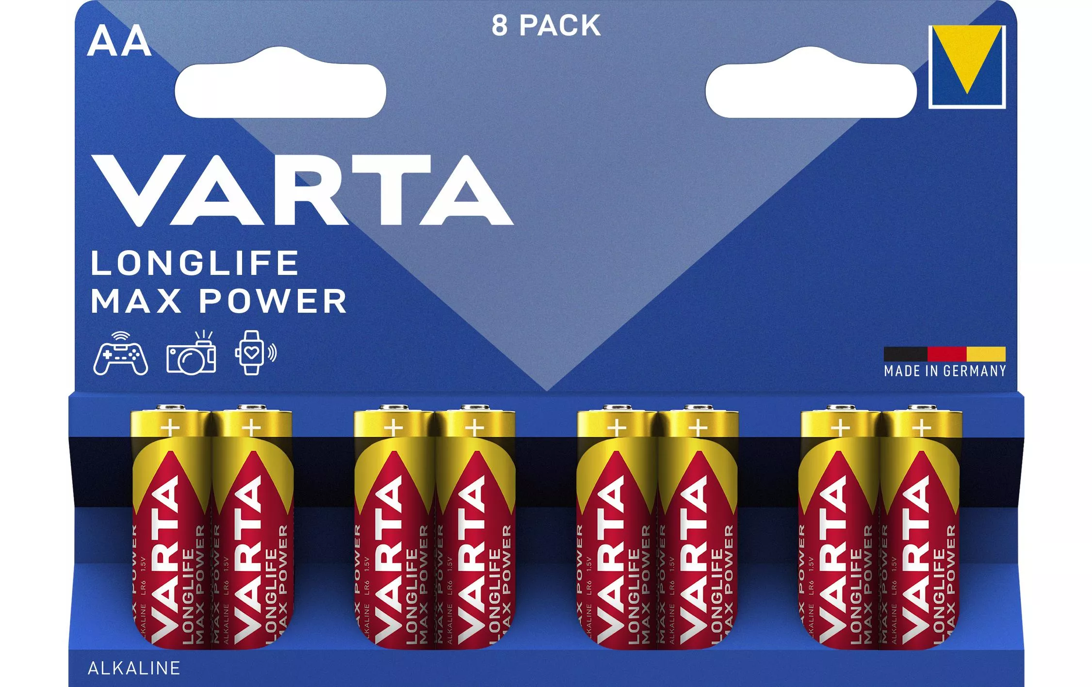 Batteria Varta Longlife Max Power AA 8 pezzi