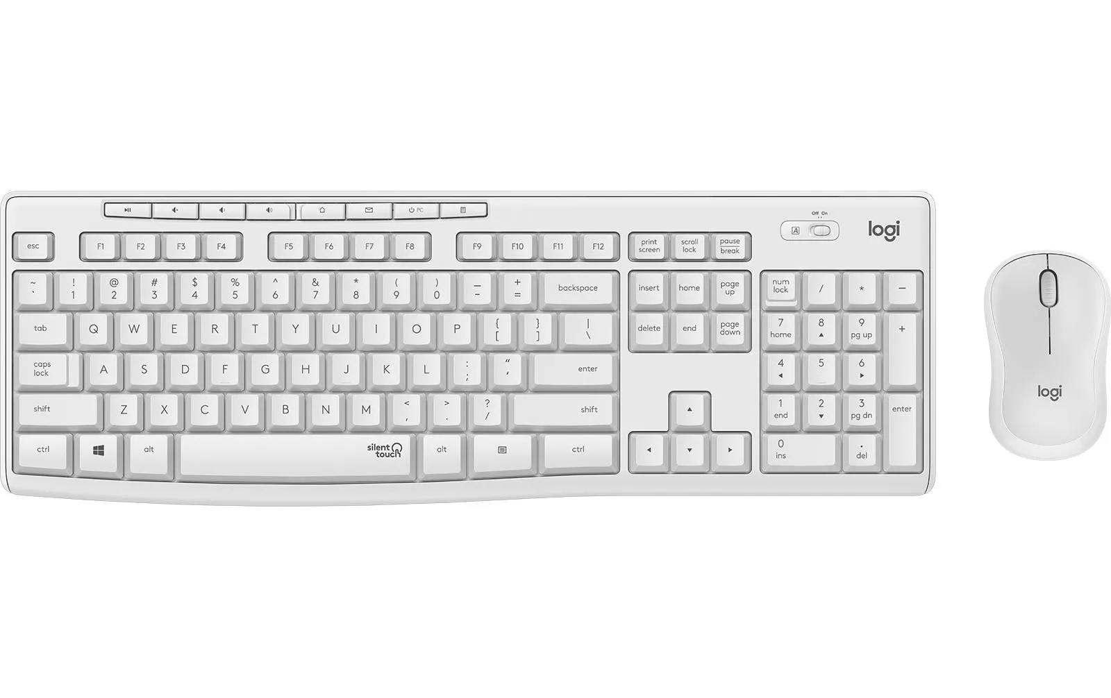 Set tastiera-mouse Logitech MK295 bianco CH-Layout