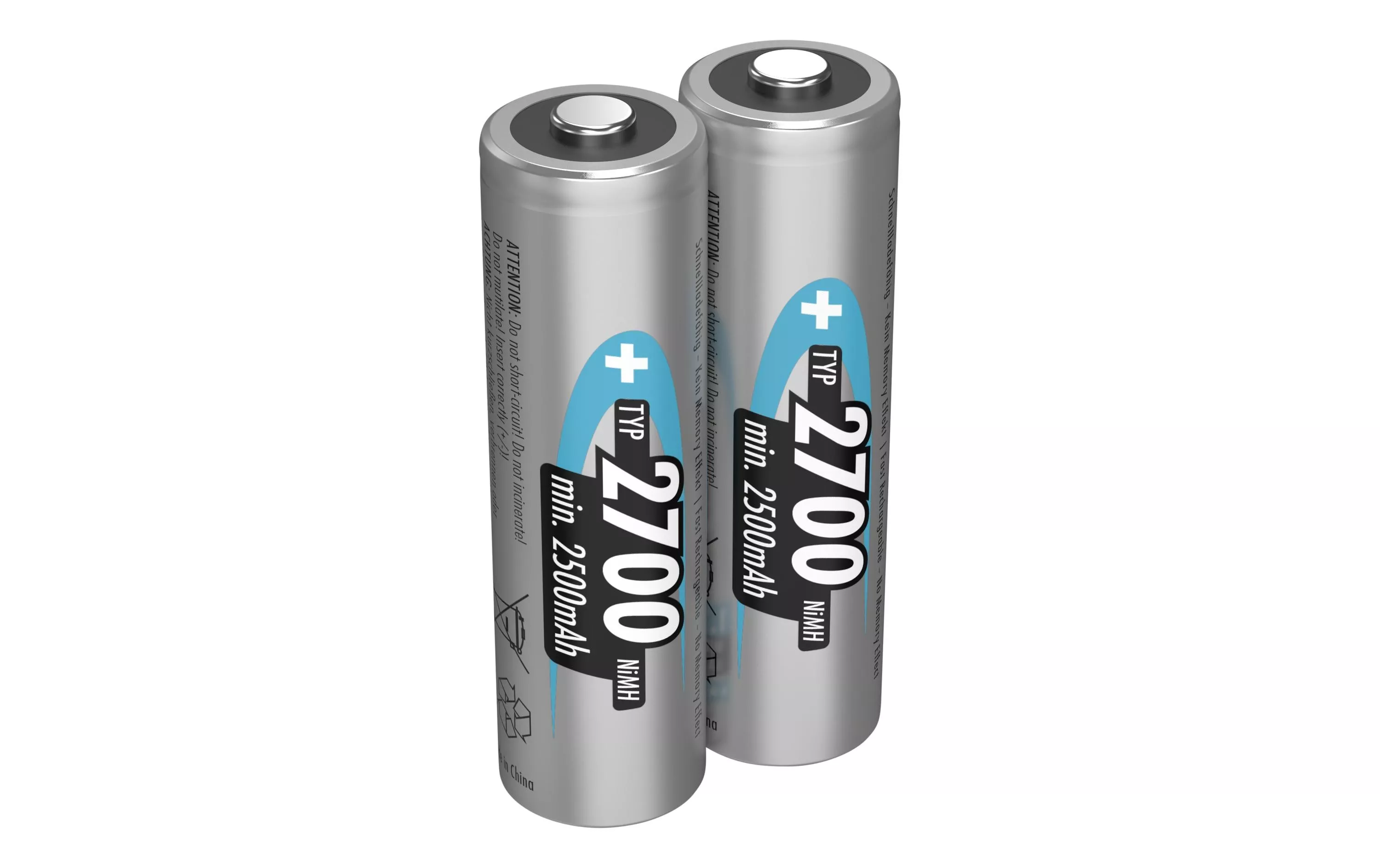 Batterie 2x AA Typ 2700 2500 mAh