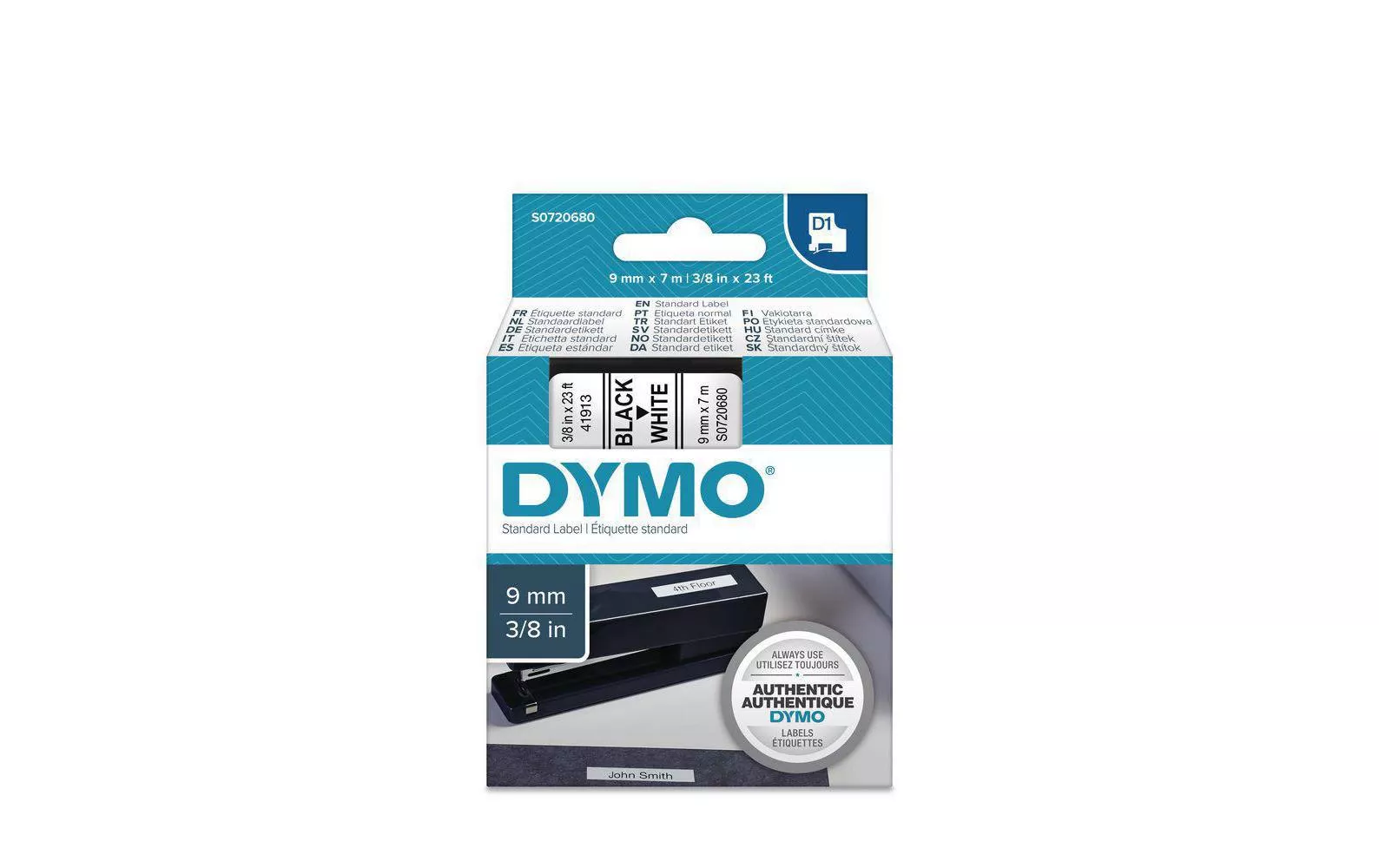 Nastro per etichette DYMO D1 nero su bianco