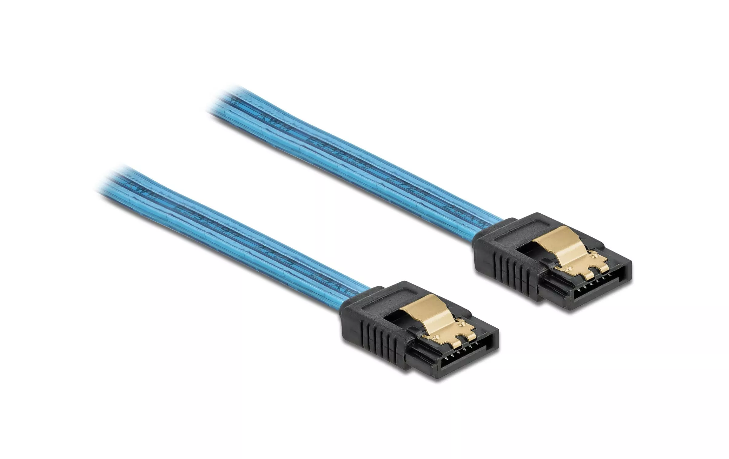 SATA-Kabel UV Leuchteffekt blau 50 cm