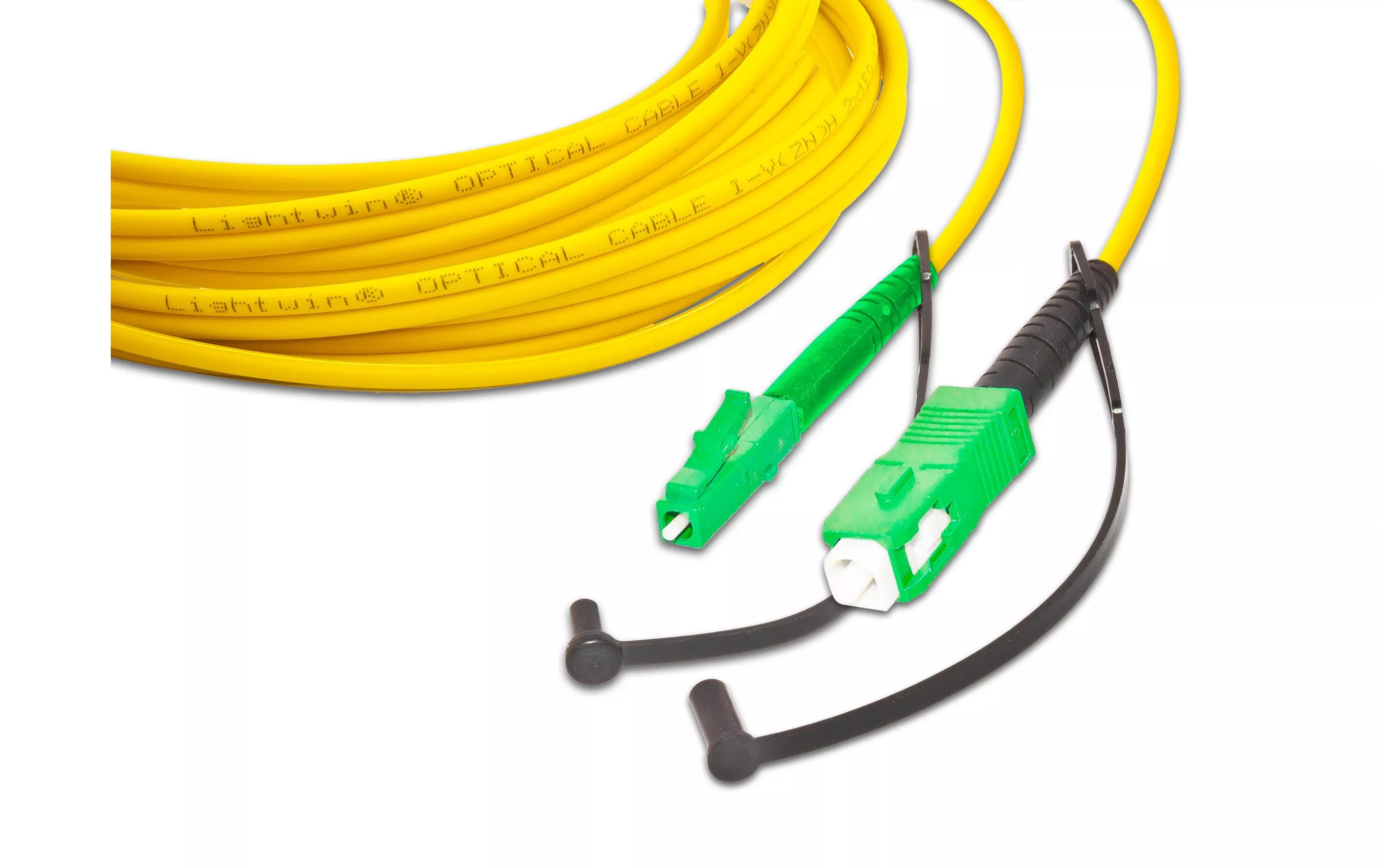 Câble de raccordement à fibre optique LC/APC-SC/APC, Singlemode, Simplex, 0.5m