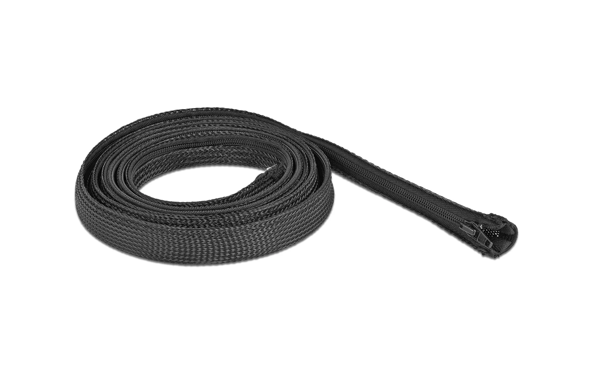 Kabelschlauch 2 m x 20 mm, mit Reissverschluss Schwarz