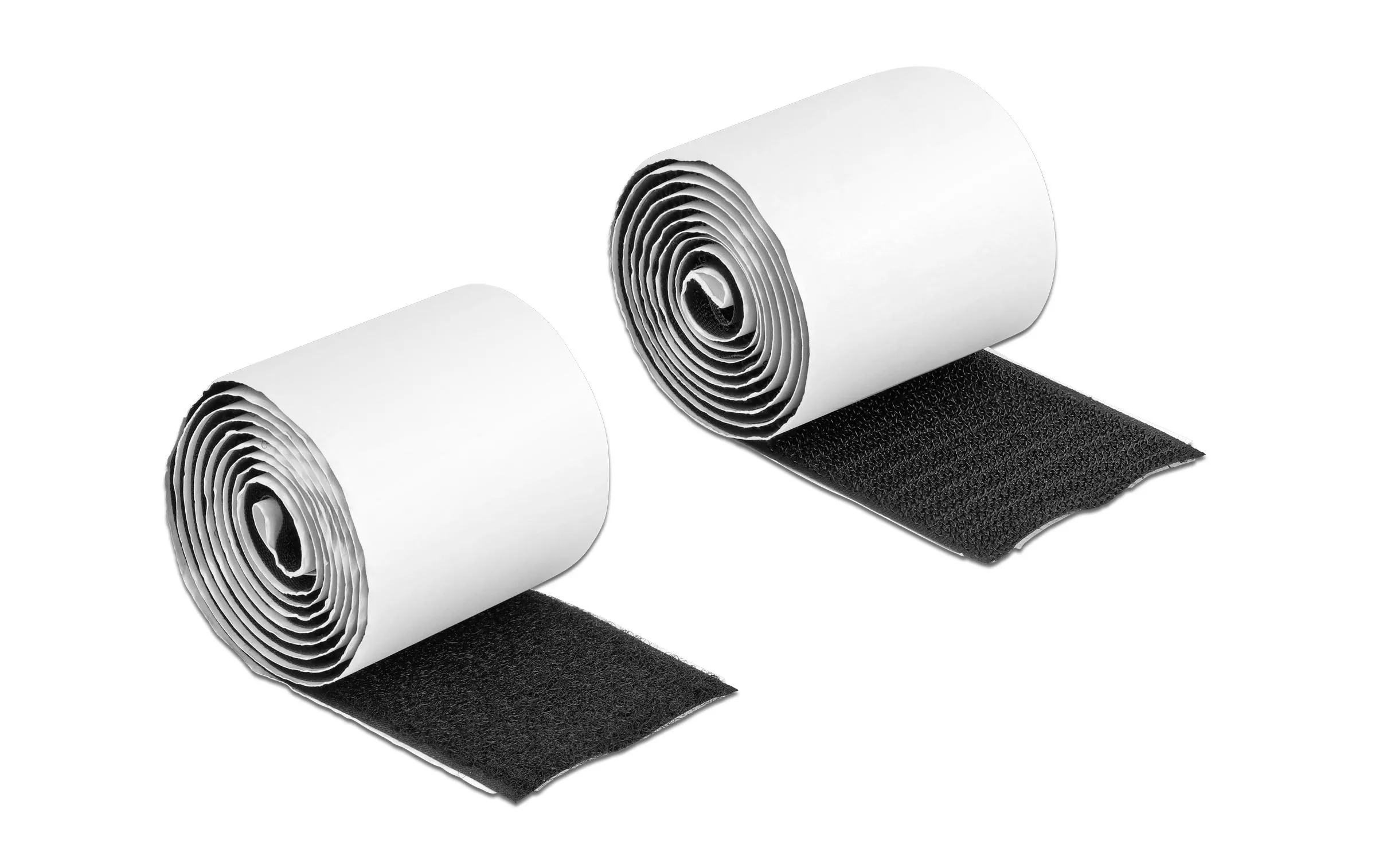 Klettband-Rolle 1m x 50 mm Haft und Flauschband Schwarz