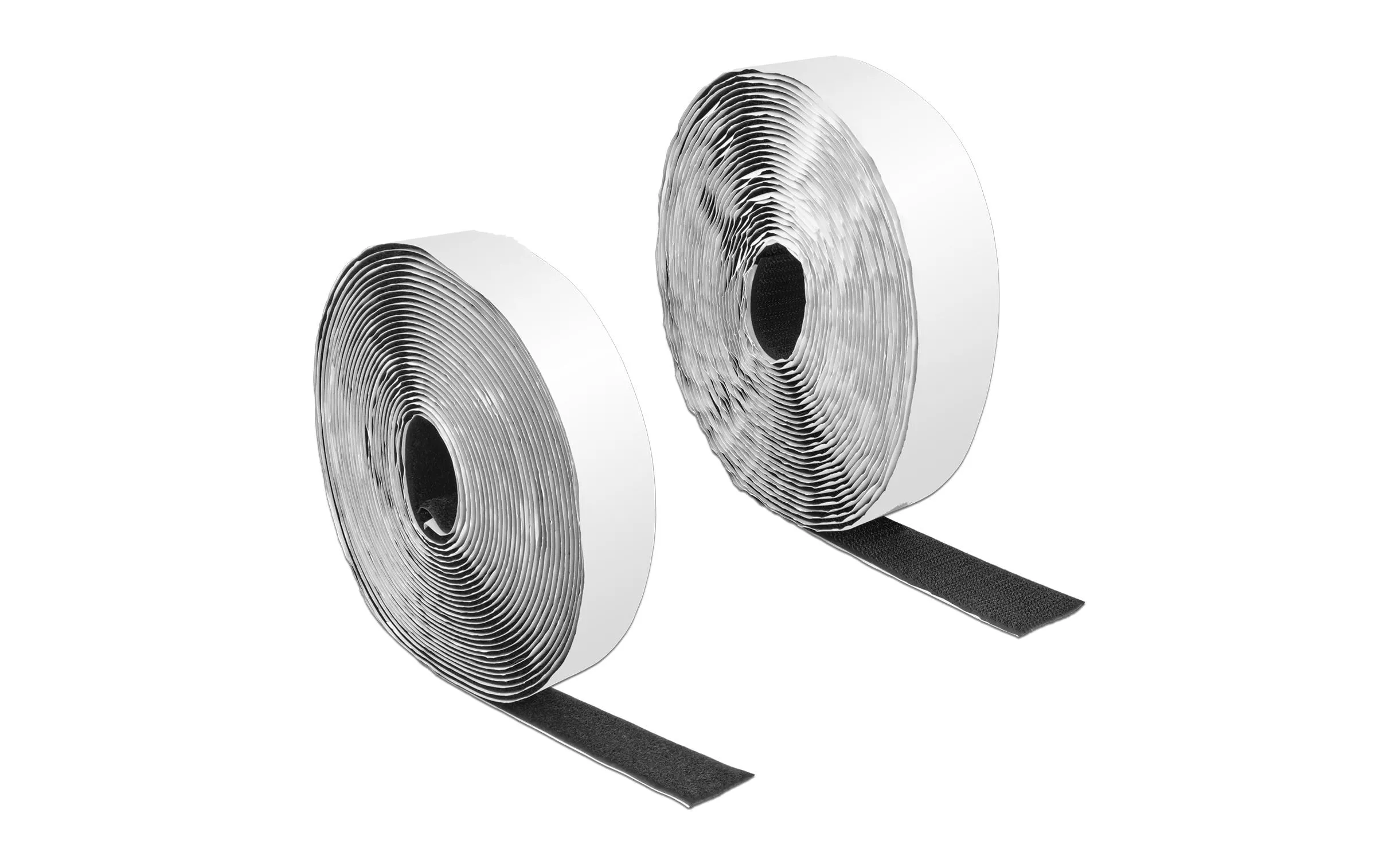 Klettband-Rolle 10 m x 25 mm Haft und Flauschband Schwarz