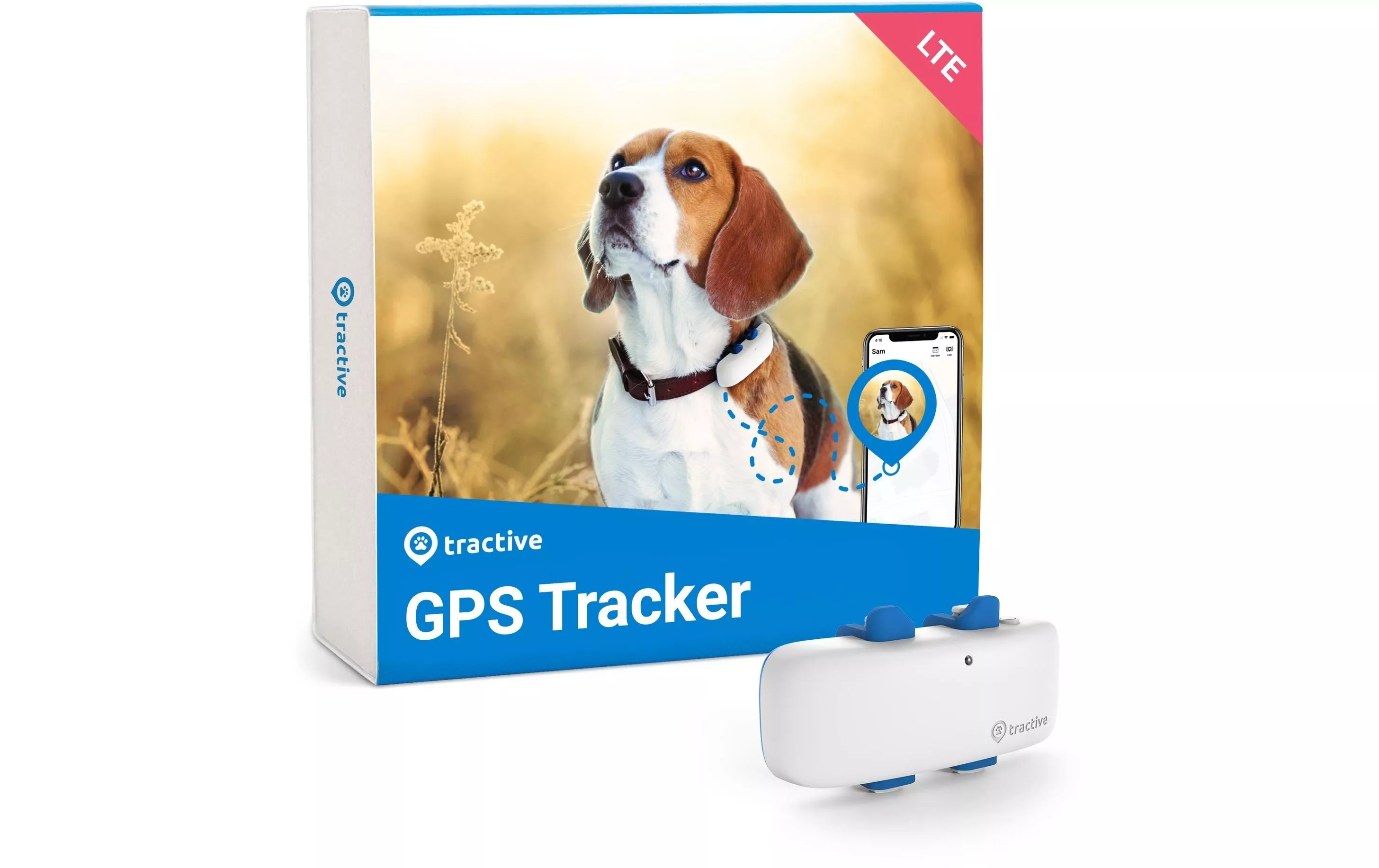 GPS Tracker LTE per cani, bianco