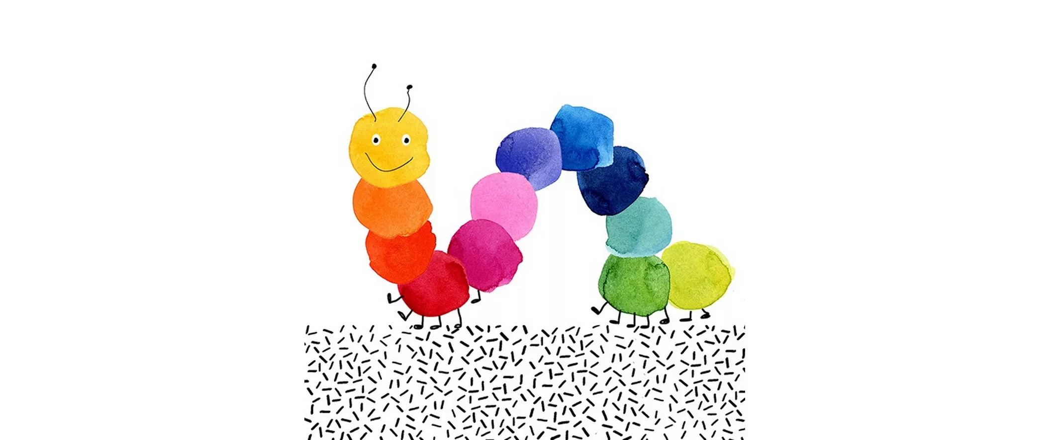 tovaglioli di carta Colourful Caterpillar 33 cm x 33 cm, 20 pezzi.