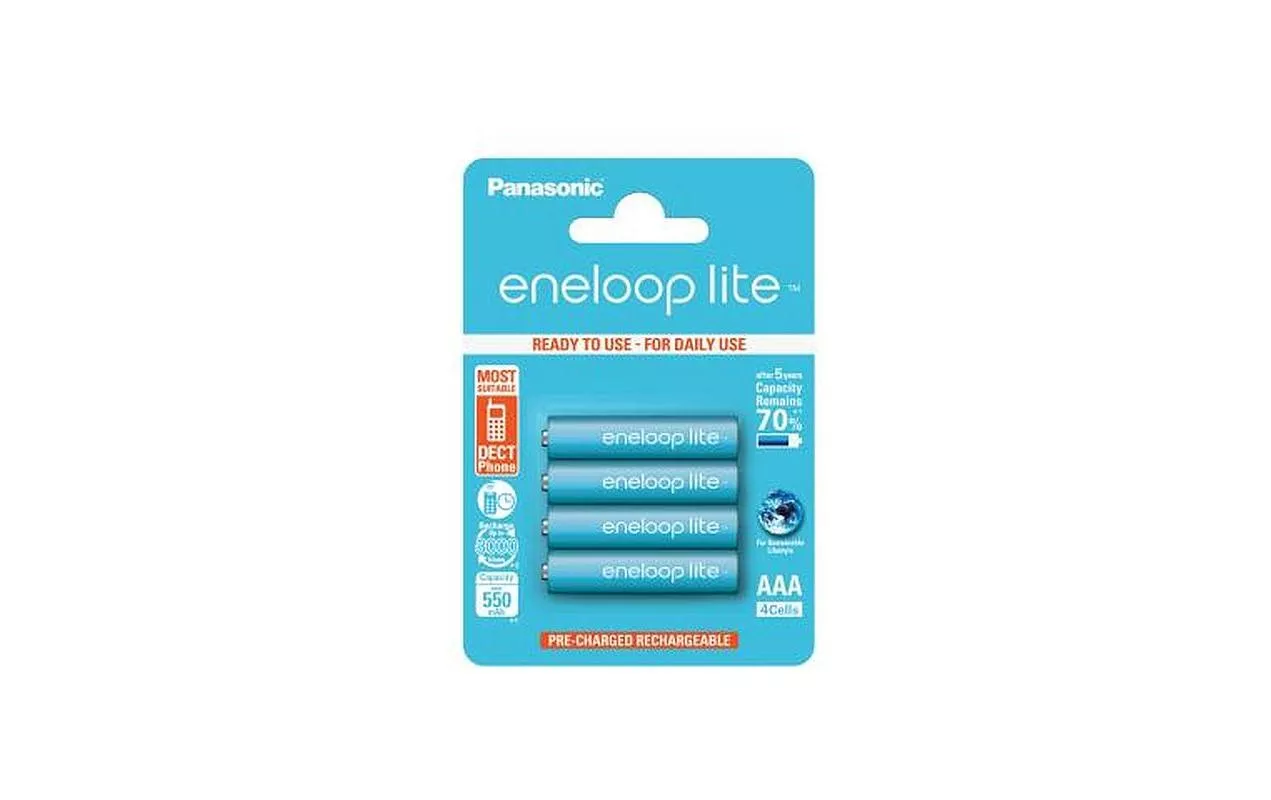 Batteria Panasonic Eneloop Lite BK-4LCCE/4BE 550 mAh