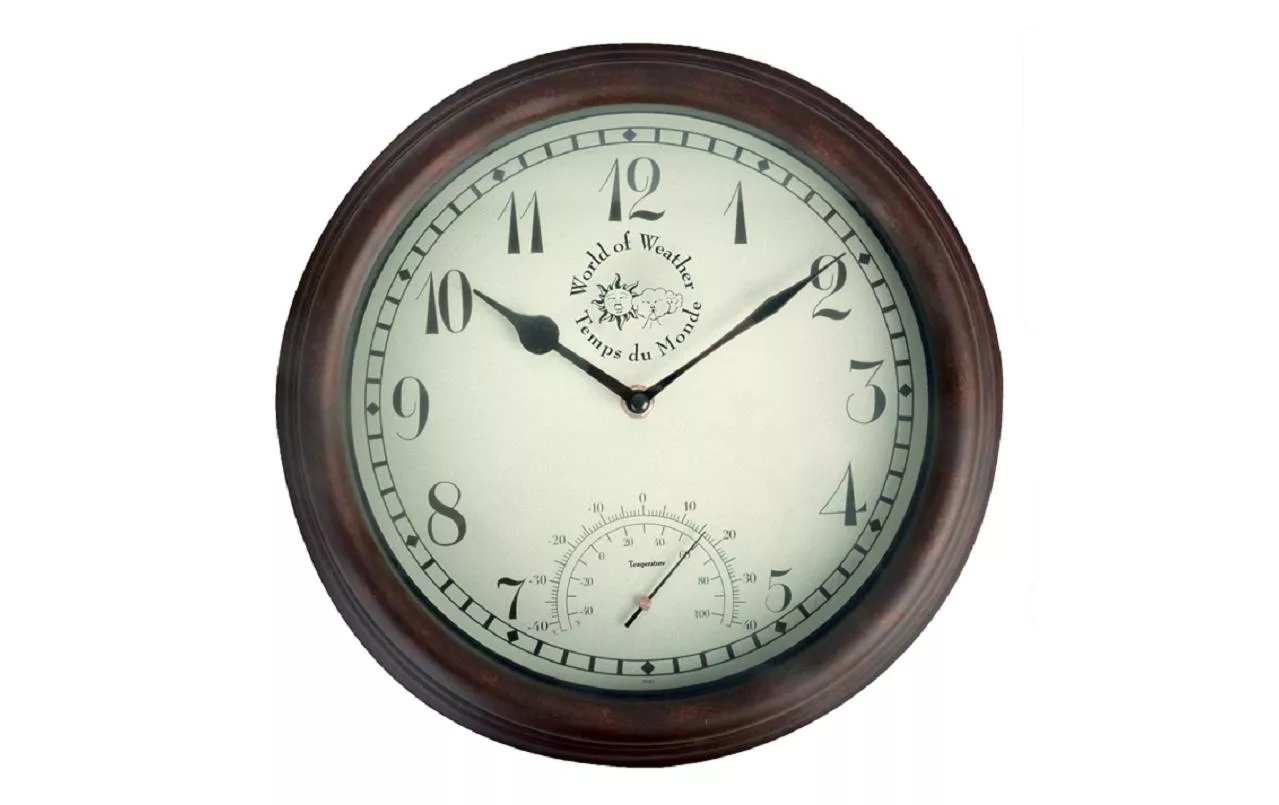 Horloge de jardin Brun, Ø 30,5 cm