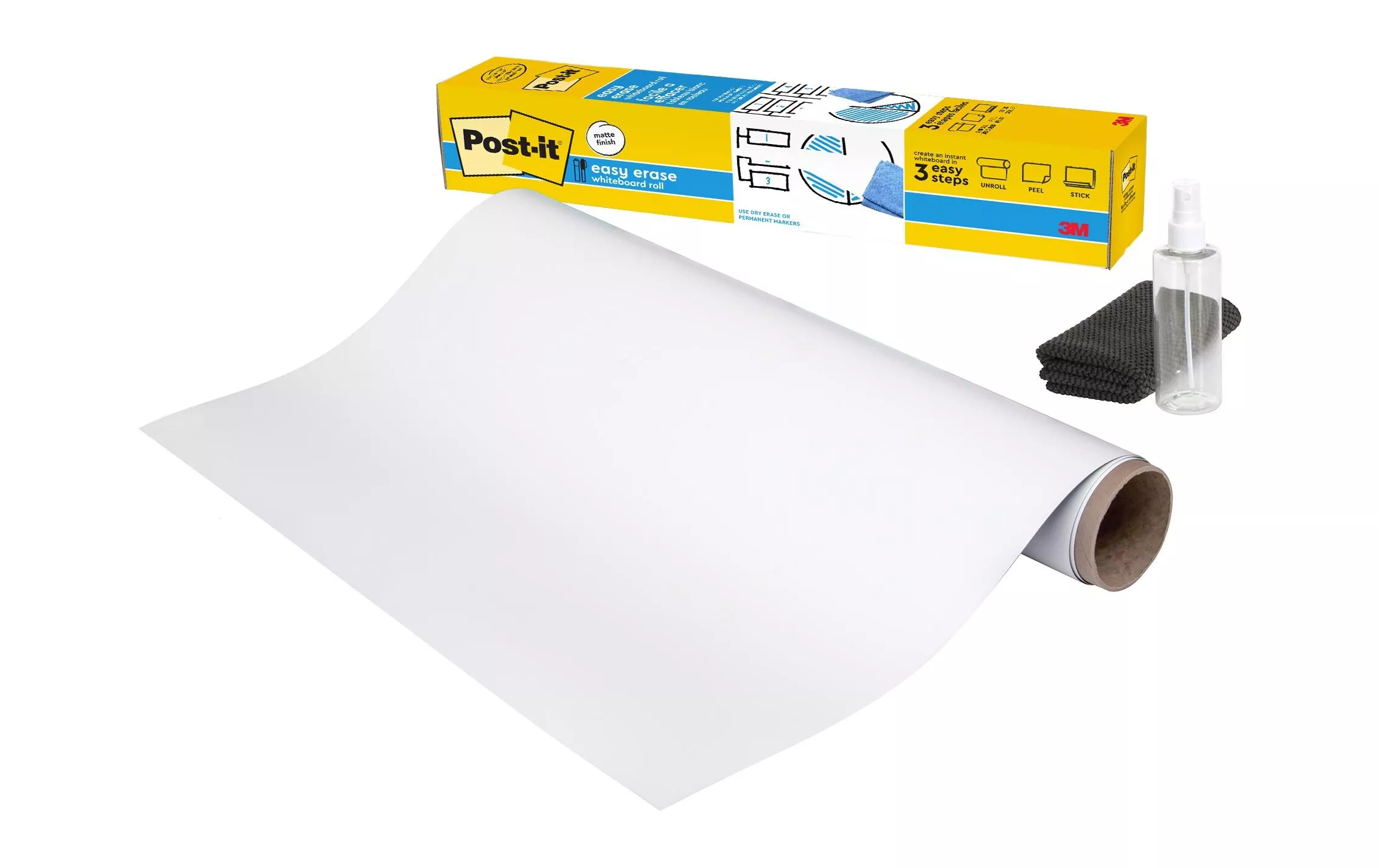 Pellicola per lavagna bianca Post-it Flex Write 121,9 x 182,9 cm, 1 rotolo