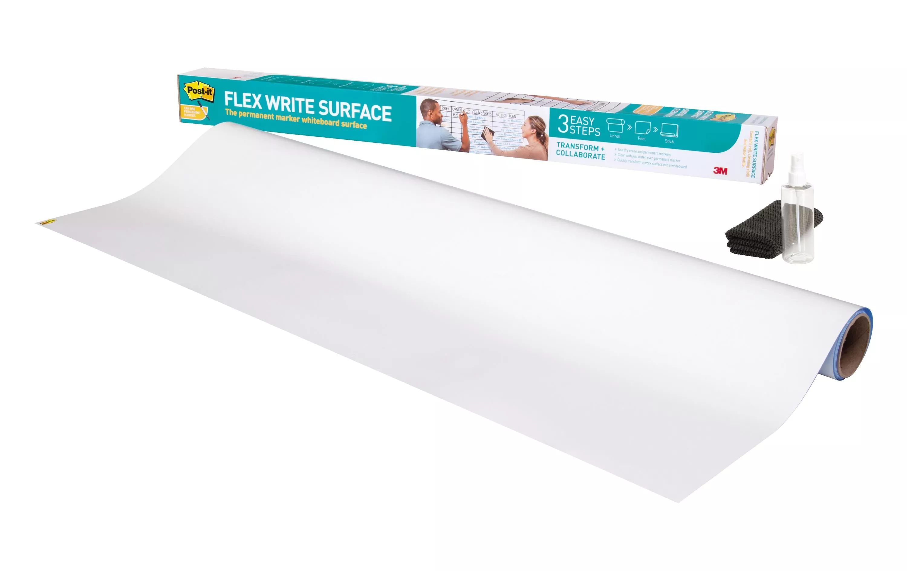Pellicola per lavagna bianca Post-it Flex Write 121,9 x 243,8 cm, 1 rotolo