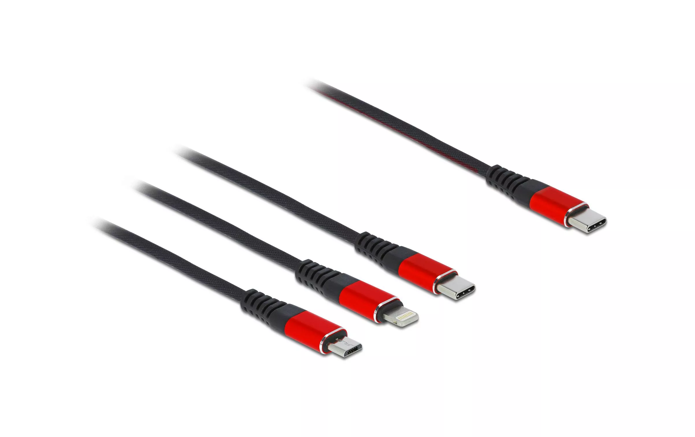 Câble chargeur USB  USB C - Lightning/Micro-USB B/USB C 0.3 m