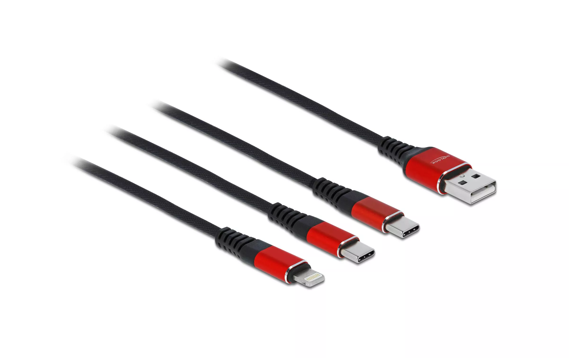 Cavo di ricarica USB Delock USB A - Lightning/USB C 0,3 m