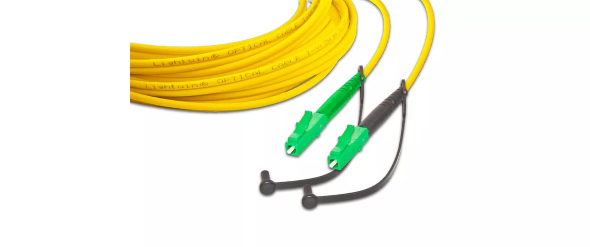 Câble patch à fibre optique LC/APC-LC/APC, Singlemode, Simplex, 0.5m