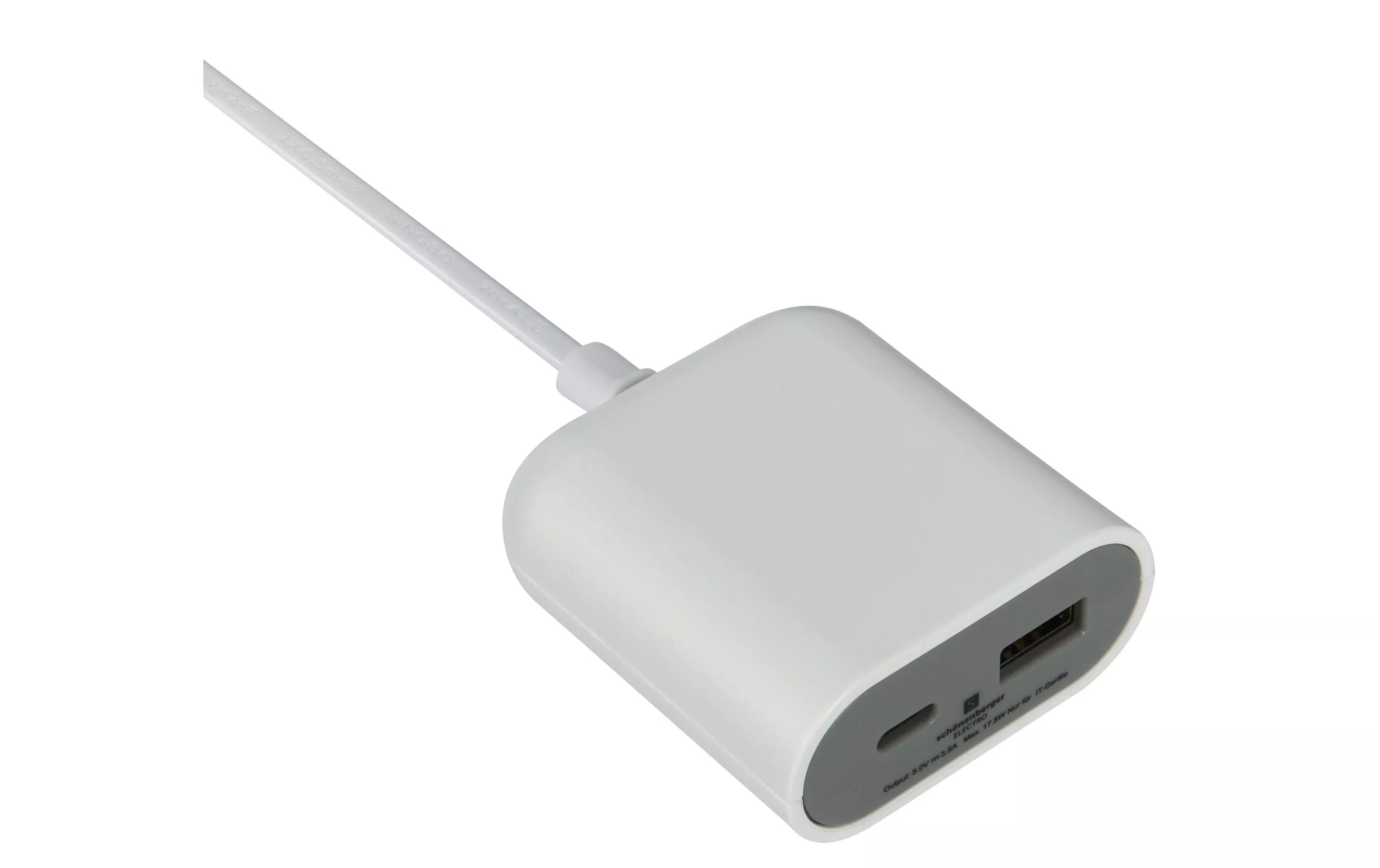 Bloc multiprises USB-A / USB-C 17.5 W avec un câble de 3 m - Bloc