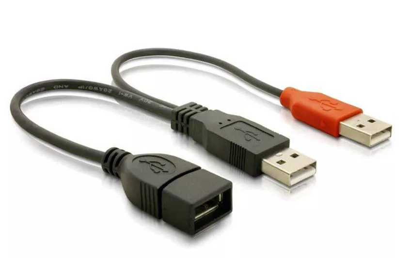 Câble en Y USB 2.0  USB A - USB A 0.22 m