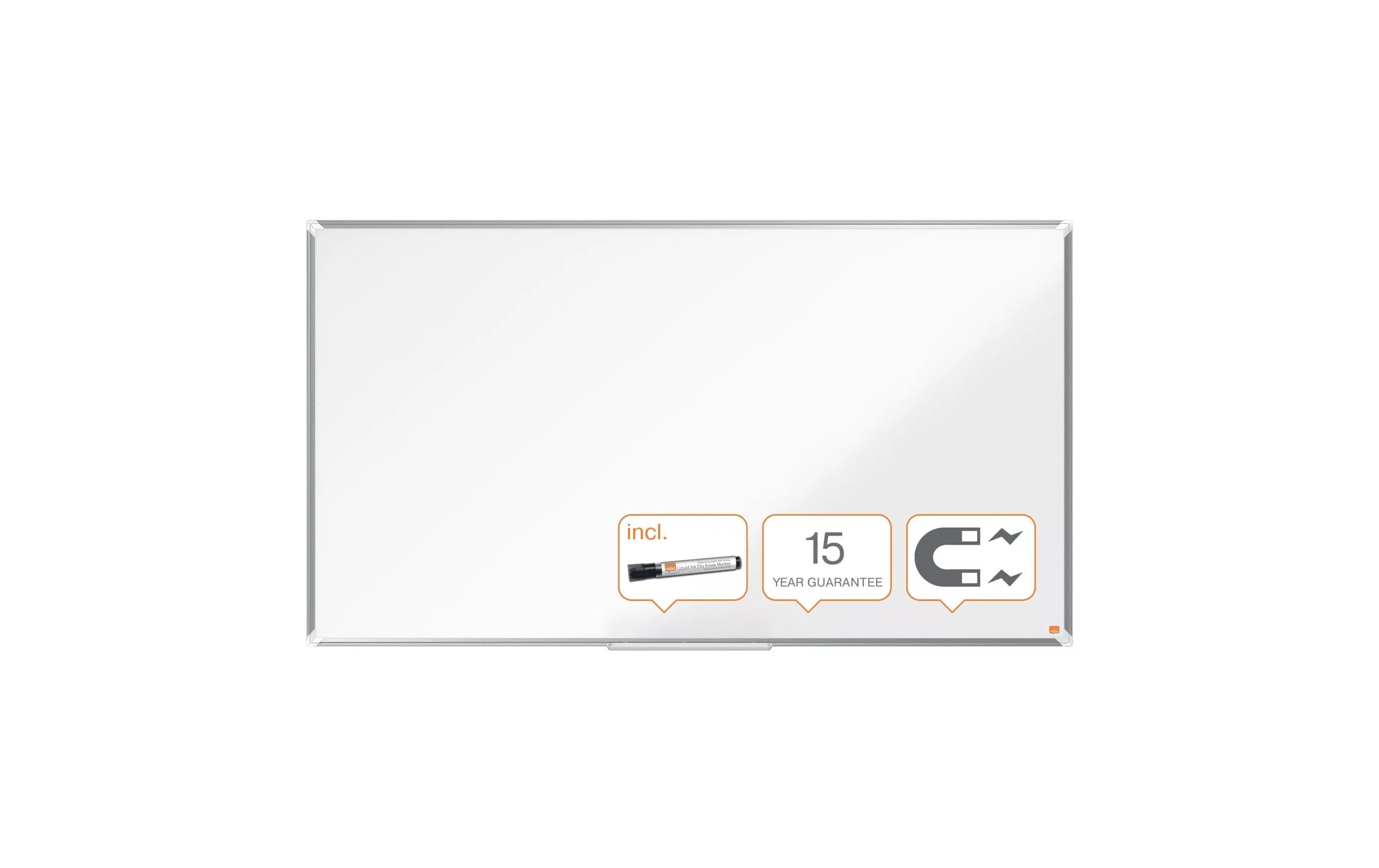 Premium Plus lavagna bianca in acciaio widescreen 70\", magnetica
