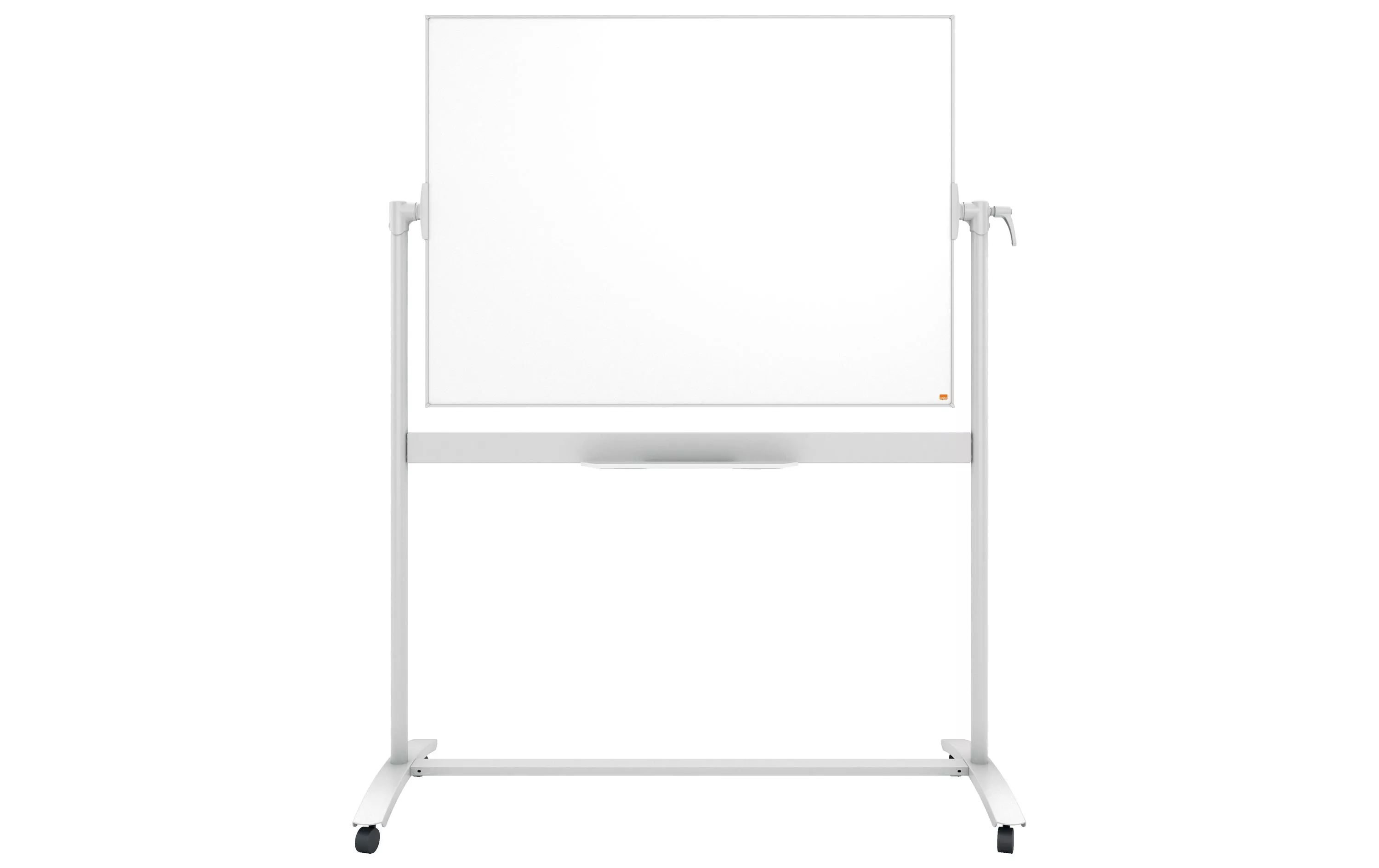 Mobiles Whiteboard Stahl 90 cm x 120 cm, Silber/Weiss