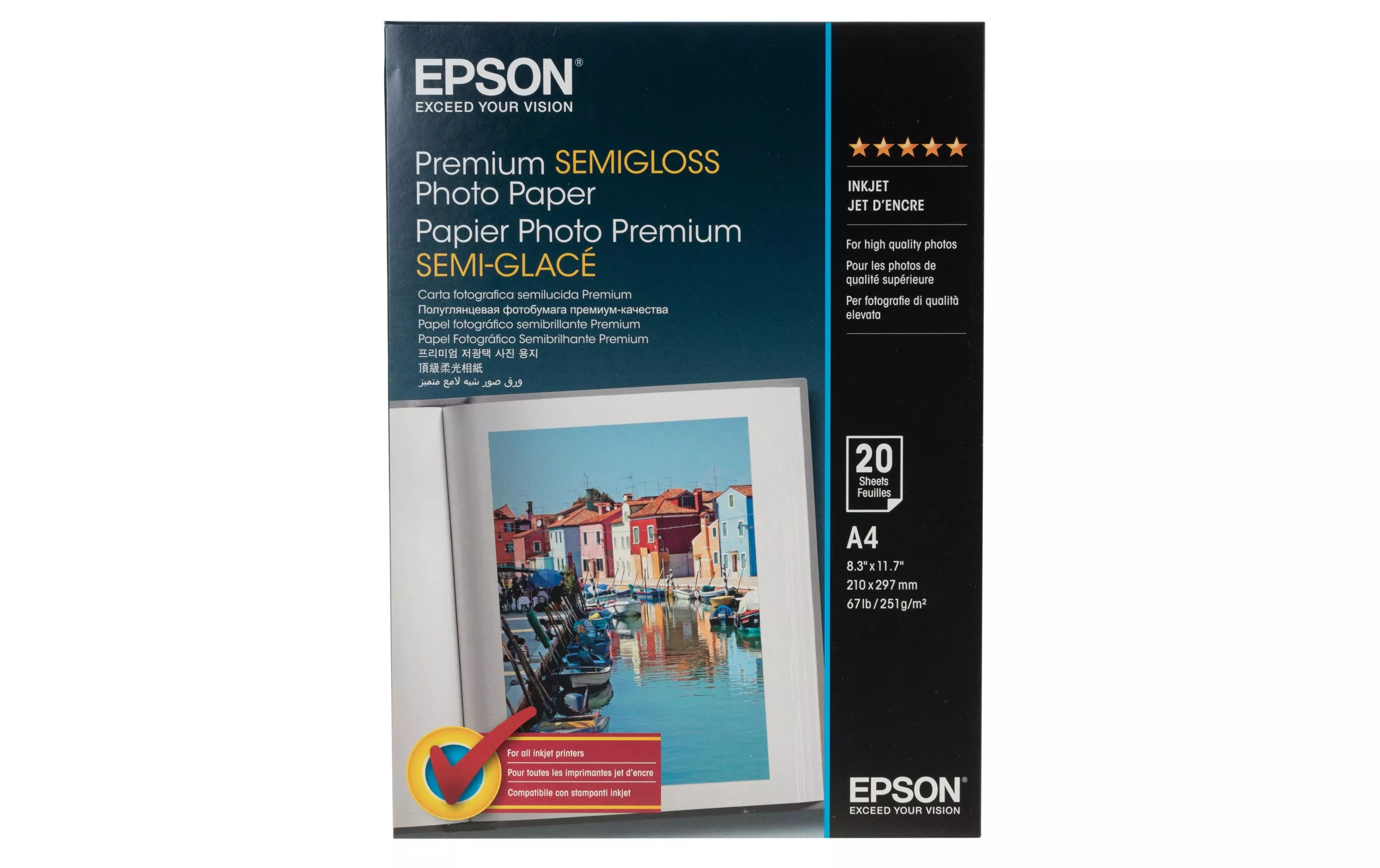Carta fotografica Epson A4 251 g/m² 20 pezzi