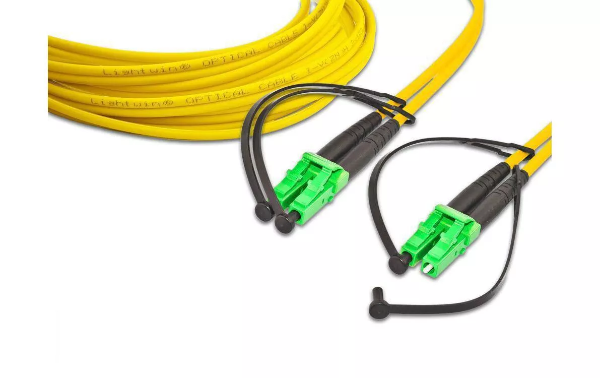 Câble patch à fibre optique LC/APC-LC/APC, Singlemode, Duplex, 20m