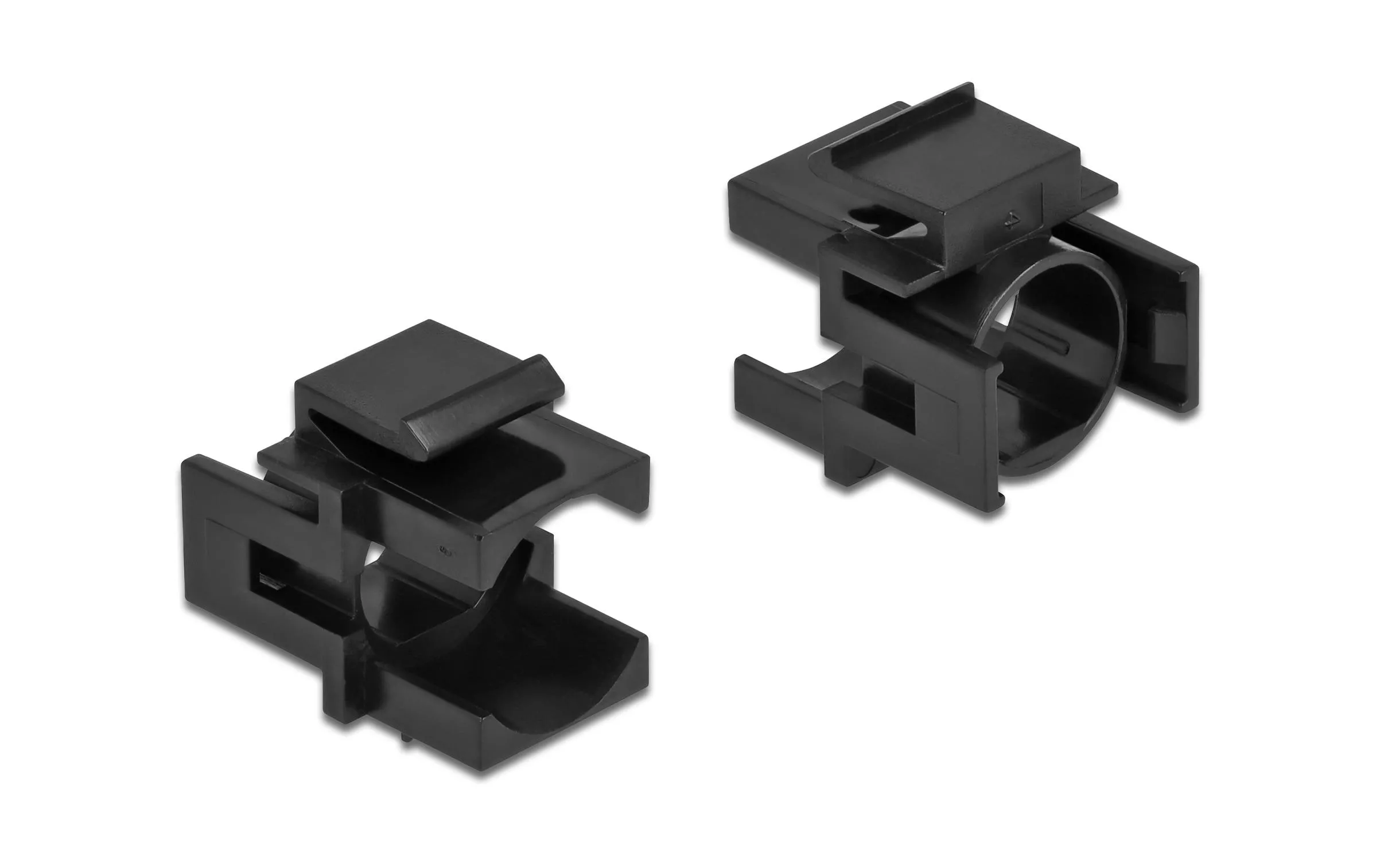 Keystone-Modul 12.5 mm Durchführung, schwarz 4er-Pack