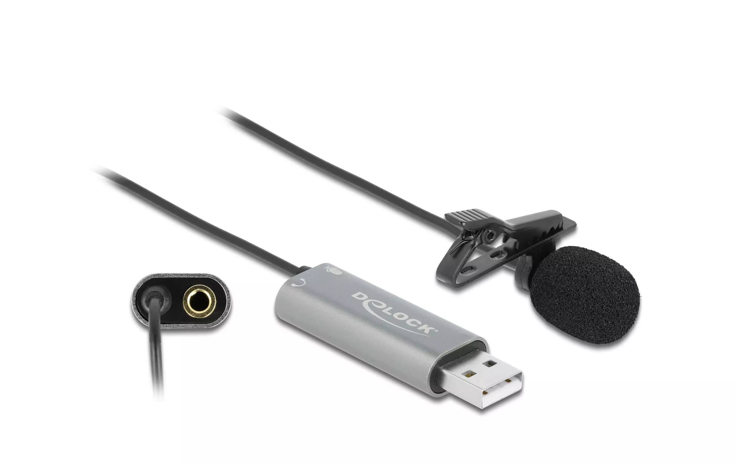 Microfono USB Tie/Lavier, omnidirezionale 24Bit/192Khz