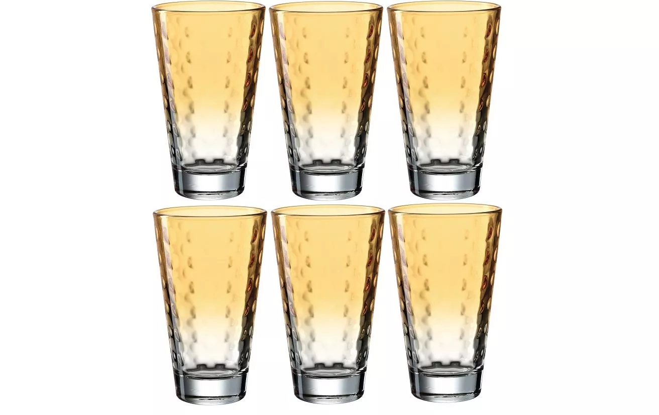 Drinking Glass Optic Pastel 300 ml, 6 pezzi, Arancione