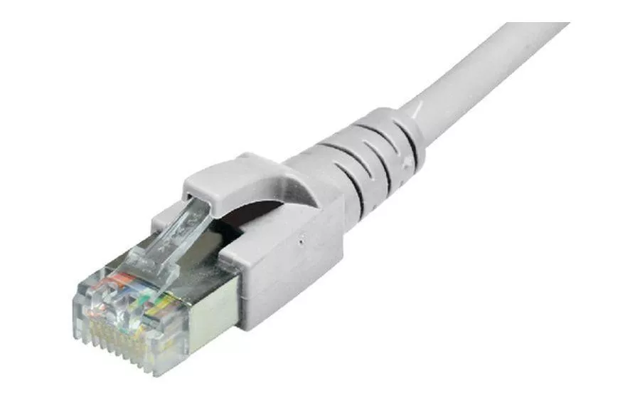 Câble patch Cat 6A, S/FTP, 0.5 m, Gris