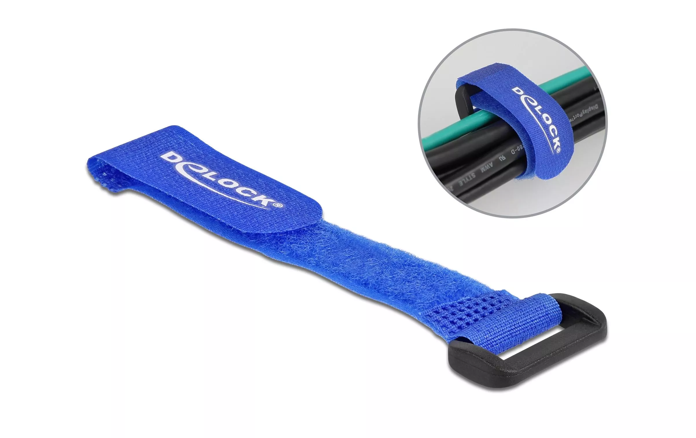 Serre-câble auto-agrippant Bleu 150 mm x 20 mm 5 pièces