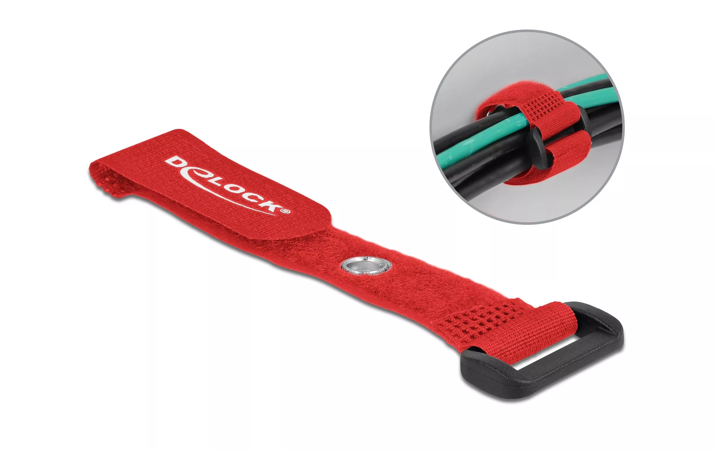 Velcro Cable Tie Rosso 150 mm x 20 mm 5 pezzi