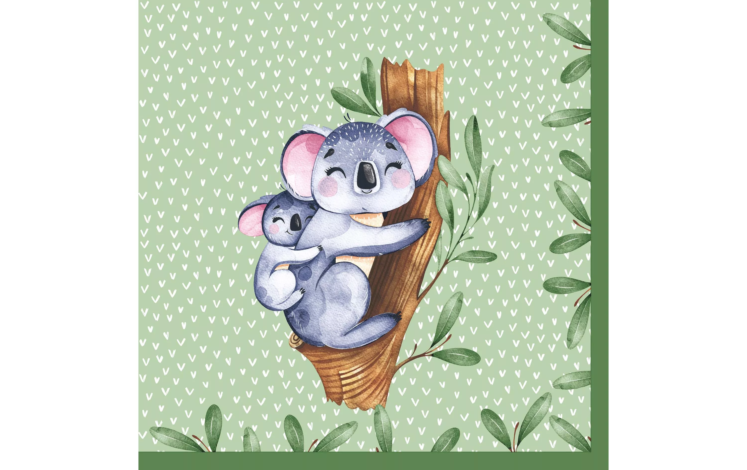 Serviettes en papier Koalas 33 cm x 33 cm, 20 Pièce/s