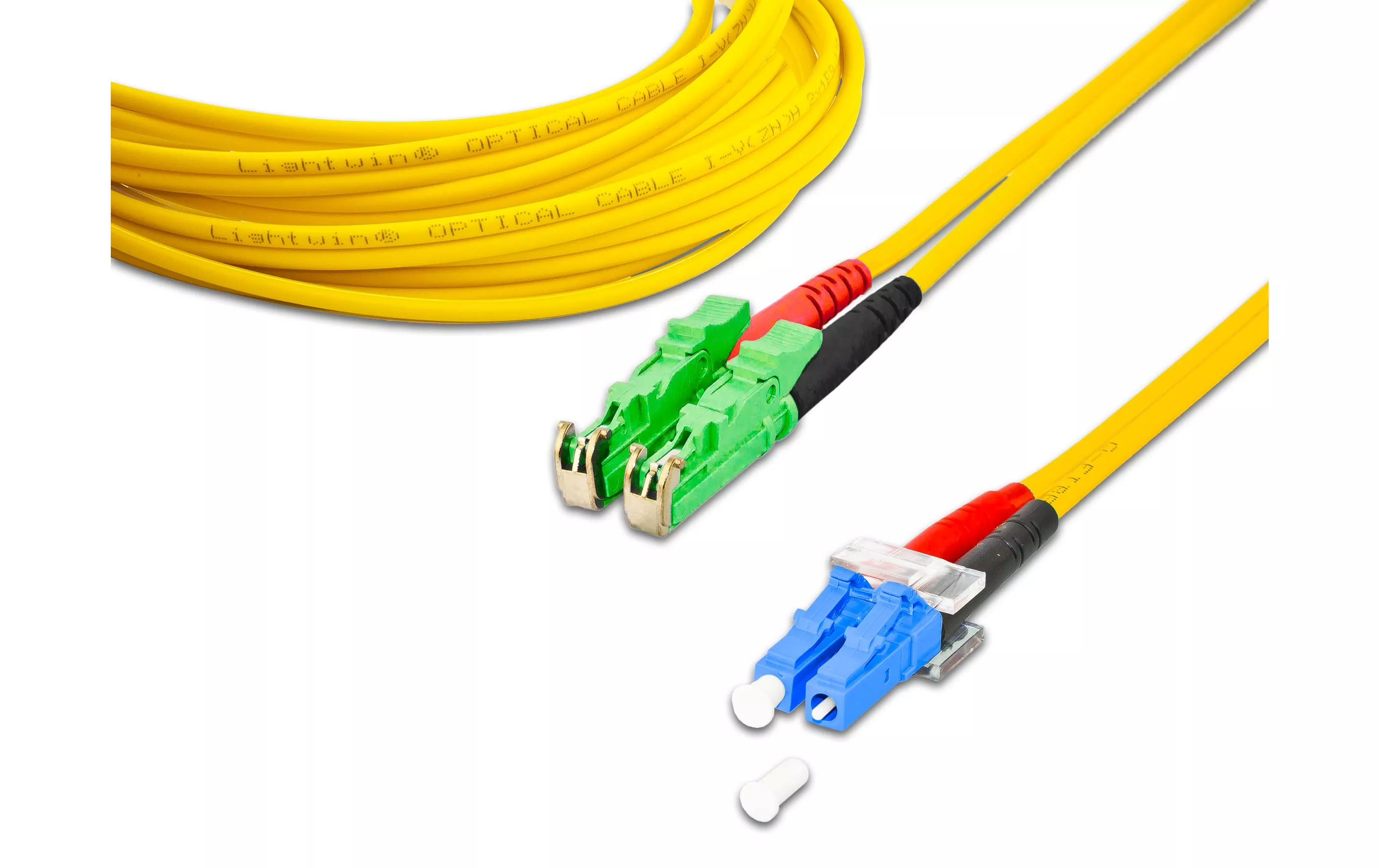 Câble patch à fibre optique LSH/APC-LC, Singlemode, Duplex, 1m